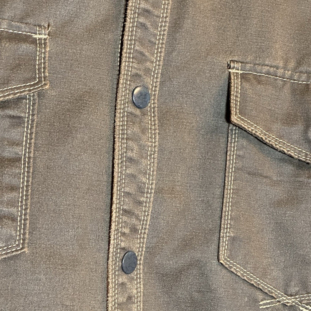 ClearWater Outfitters Faux Suede Ranch Jacket Men Large Snap Front Chore Shacket - Picture 8 of 13